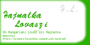 hajnalka lovaszi business card